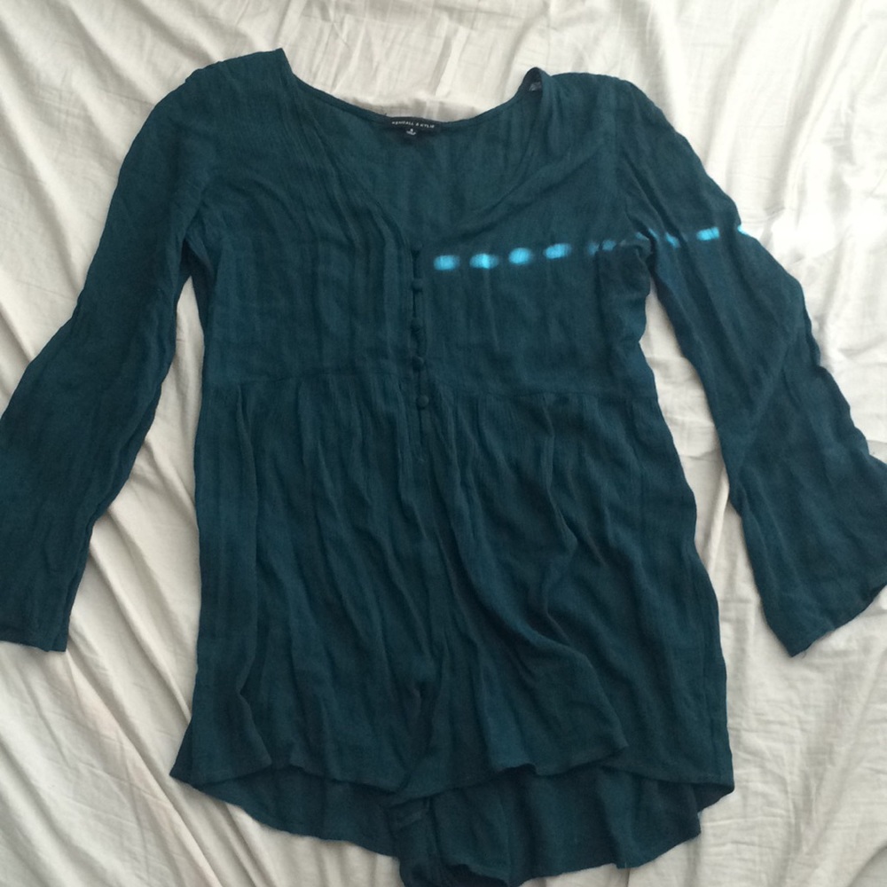 Teal baby doll romper Kendall & Kylie collection